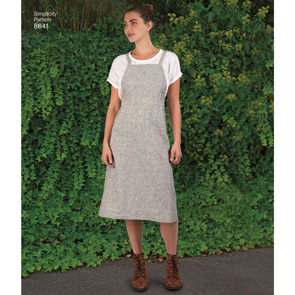 Simplicity Pattern 8641 Women's Jumper Dress Patterns and Plains