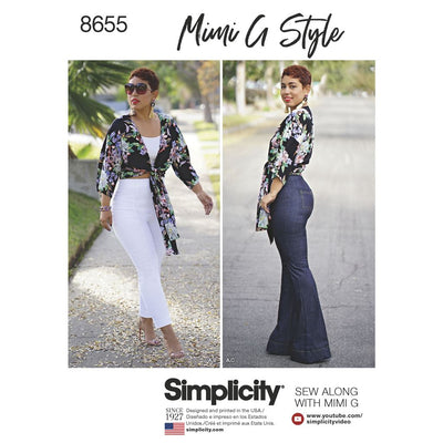 Simplicity Pattern 8655 Mimi G High Waisted Trousers and Tie Top Image 1 From Patternsandplains.com