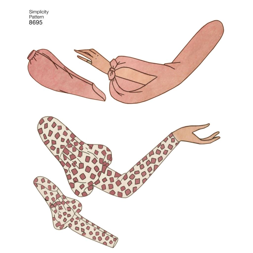 Simplicity Pattern 8695 Womens Vintage Set of Sleeves Image 4 From Patternsandplains.com