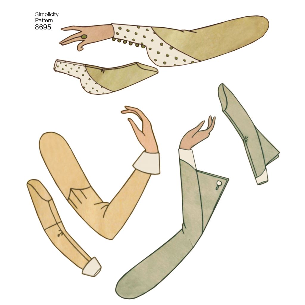 Simplicity Pattern 8695 Womens Vintage Set of Sleeves Image 5 From Patternsandplains.com