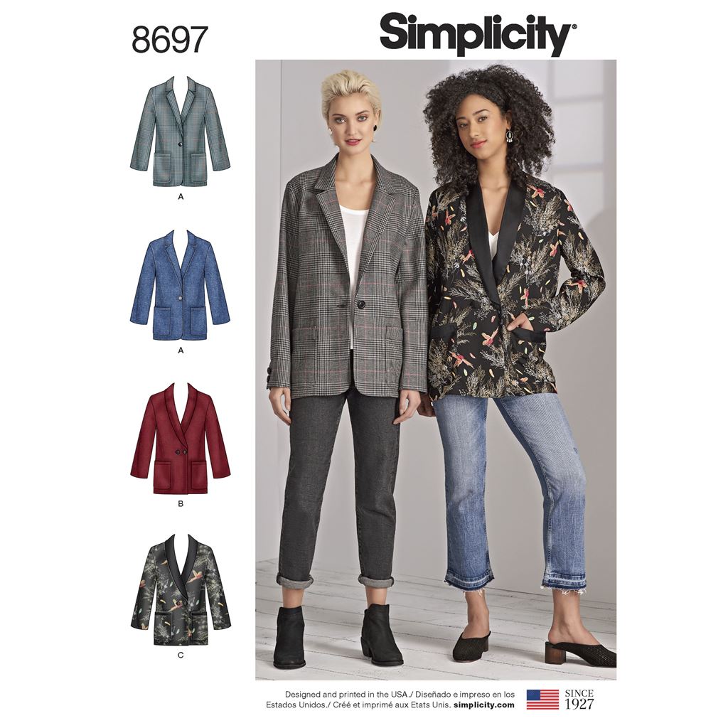 Simplicity Pattern 8697 Womens Plus Size Oversized Blazer Image 1 From Patternsandplains.com