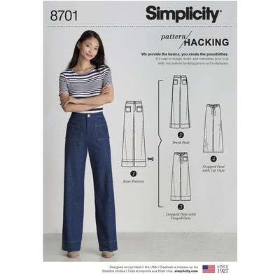 Simplicity Pattern 8701 Womens Trousers with Options for Design Hacking Image 1 From Patternsandplains.com