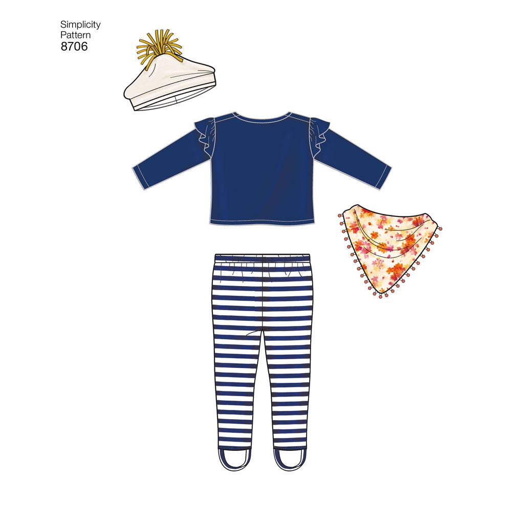 Simplicity Pattern 8706 Baby Gear Separates Image 3 From Patternsandplains.com