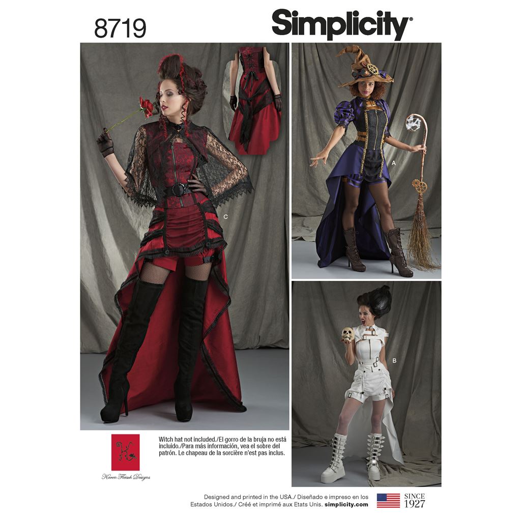Simplicity Pattern 8719 Womens Costumes Image 1 From Patternsandplains.com