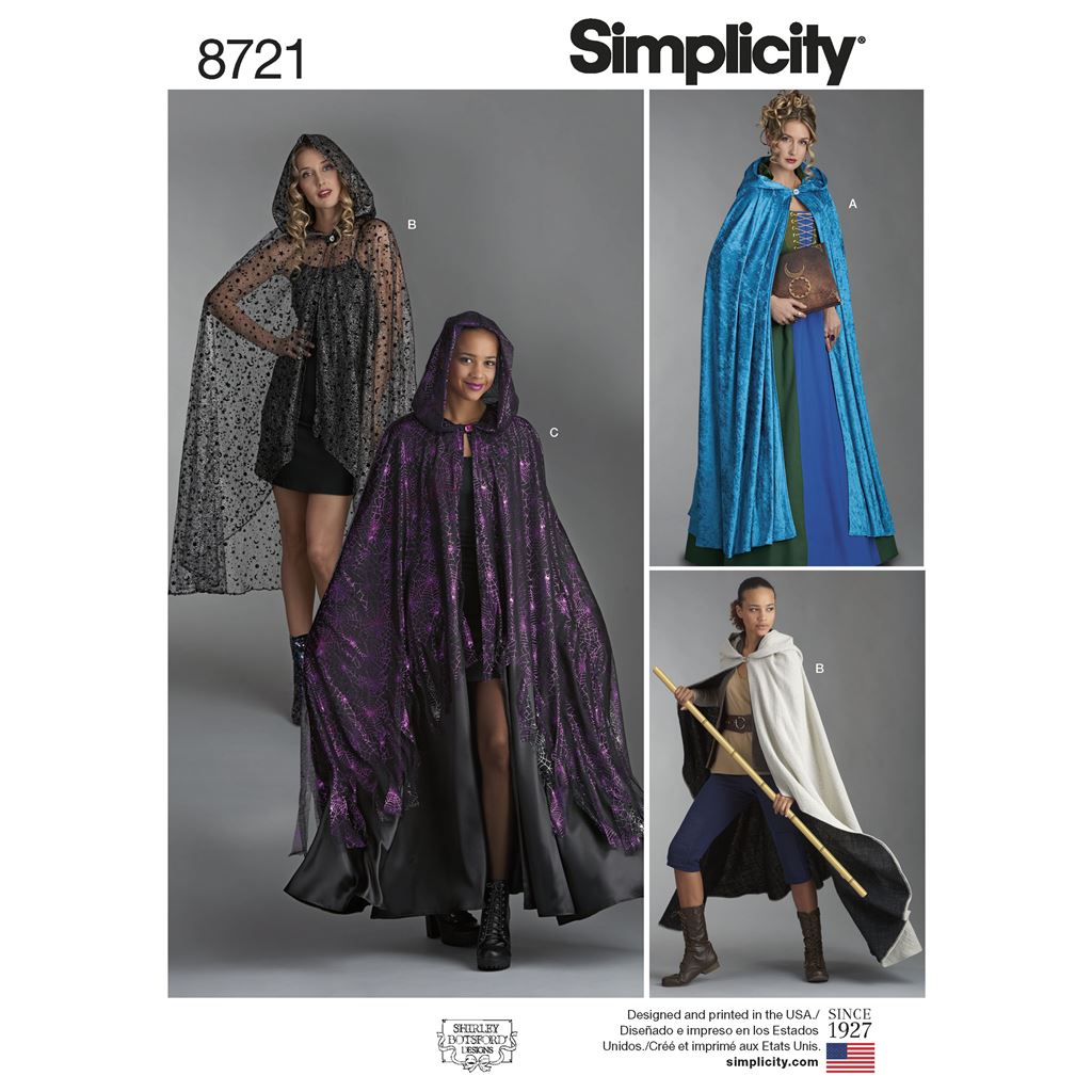 Simplicity Pattern 8721 Misses Capes Image 1 From Patternsandplains.com