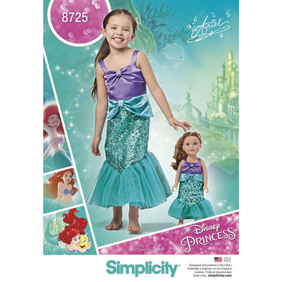 Simplicity Pattern 8725 Childs and 18 Doll Costumes Image 1 From Patternsandplains.com