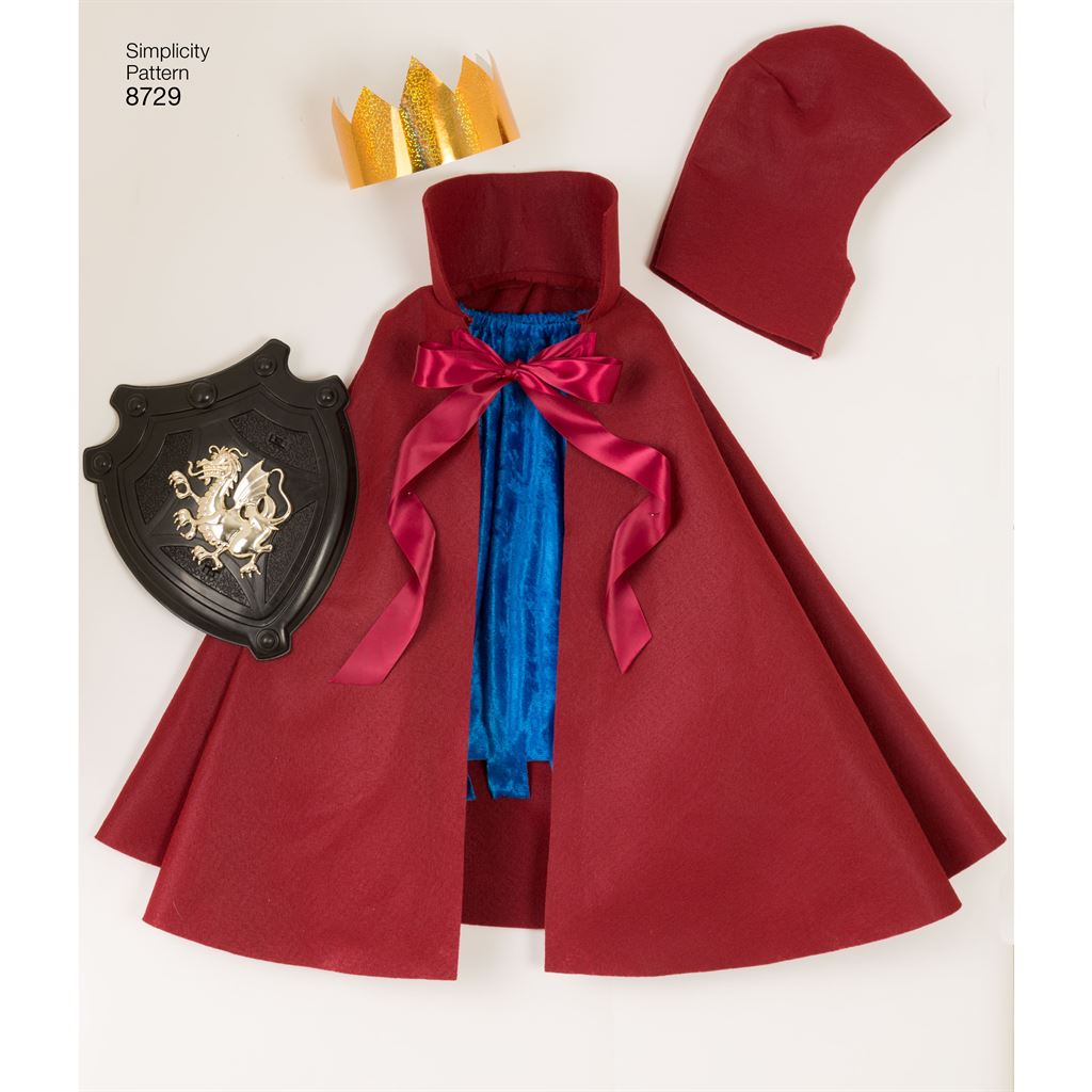 Simplicity Pattern 8729 Childs Cape Costumes Image 3 From Patternsandplains.com
