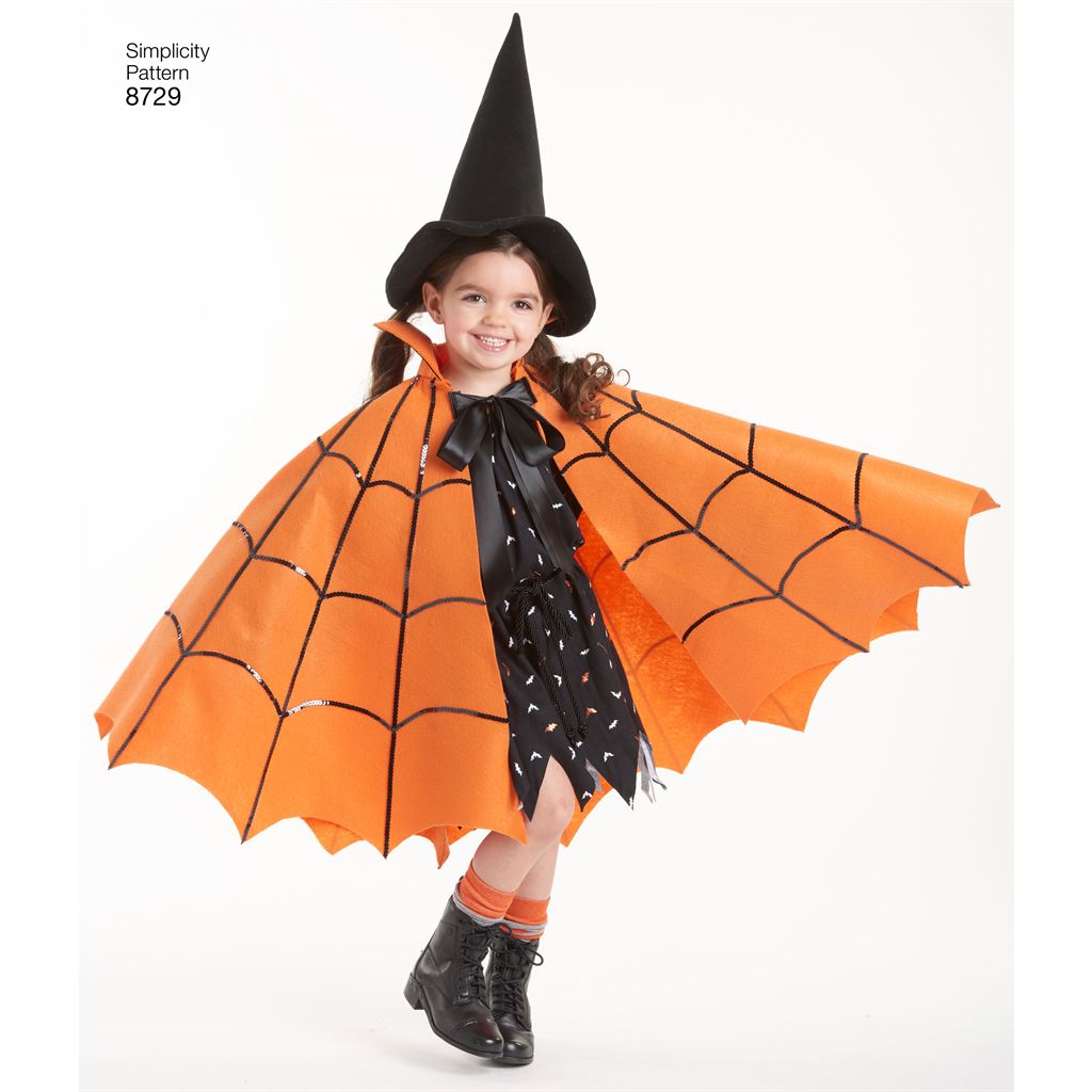 Simplicity Pattern 8729 Childs Cape Costumes Image 4 From Patternsandplains.com