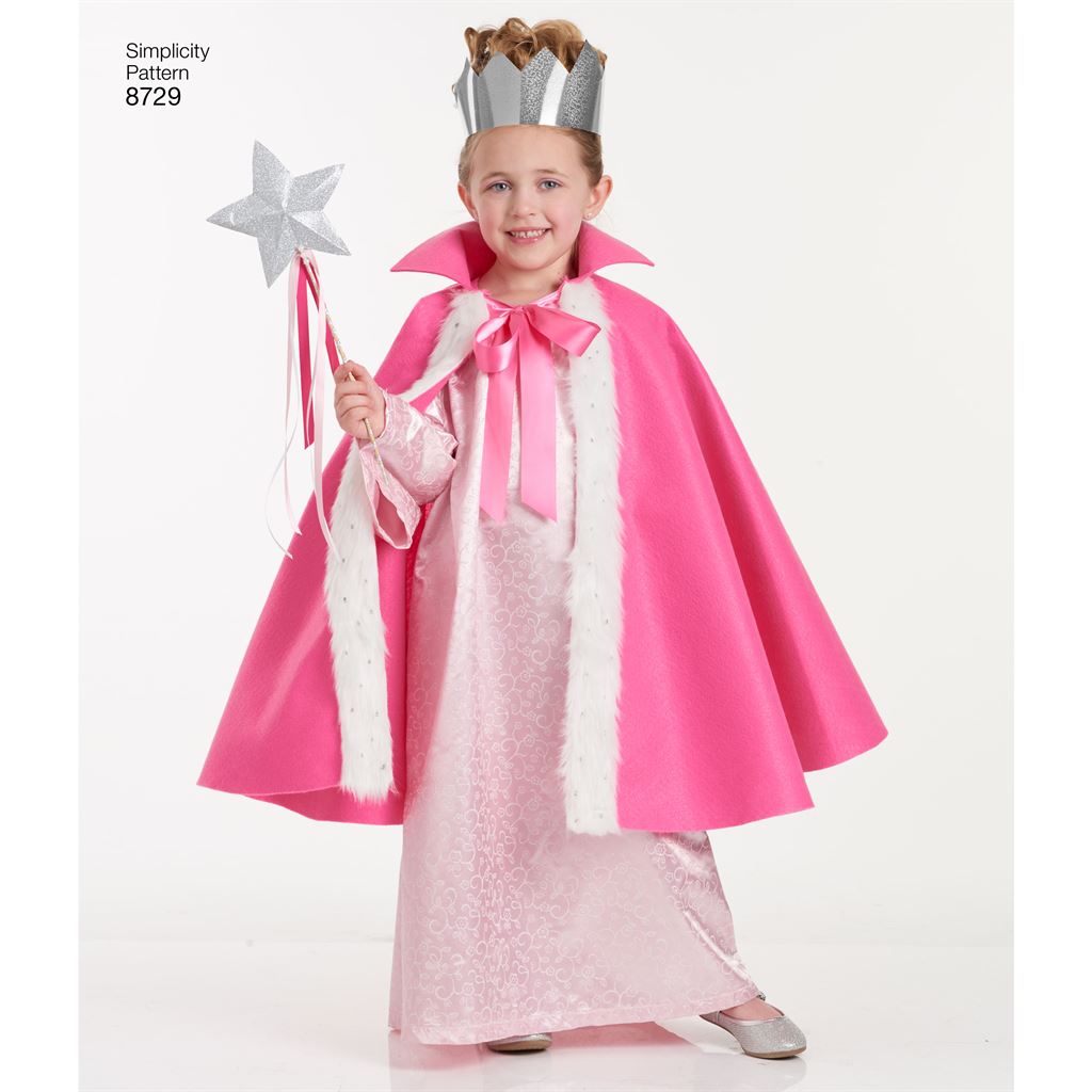 Simplicity Pattern 8729 Childs Cape Costumes Image 8 From Patternsandplains.com