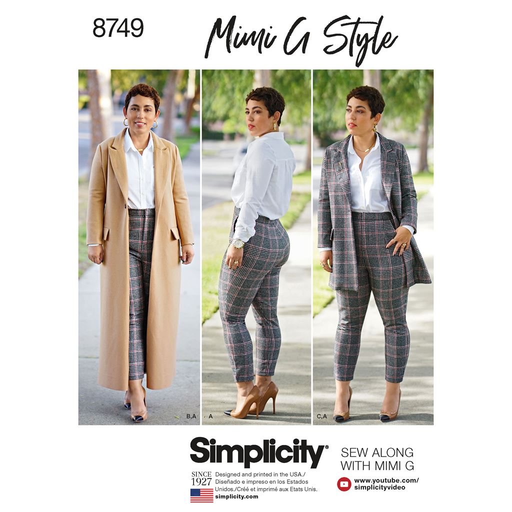 Simplicity Pattern 8749 Womens Plus Size Mimi G Style Coat and Pant Image 1 From Patternsandplains.com