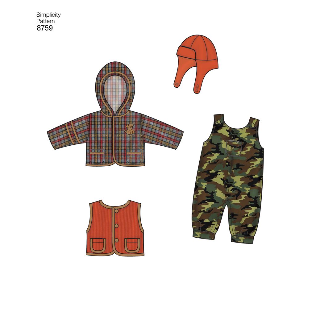Simplicity Pattern 8759 Babies Sportswear Image 4 From Patternsandplains.com