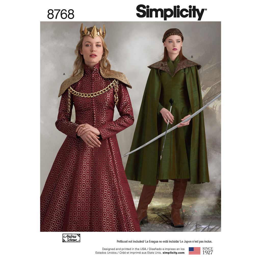 Simplicity Pattern 8768 Womens Fantasy Costumes Image 1 From Patternsandplains.com