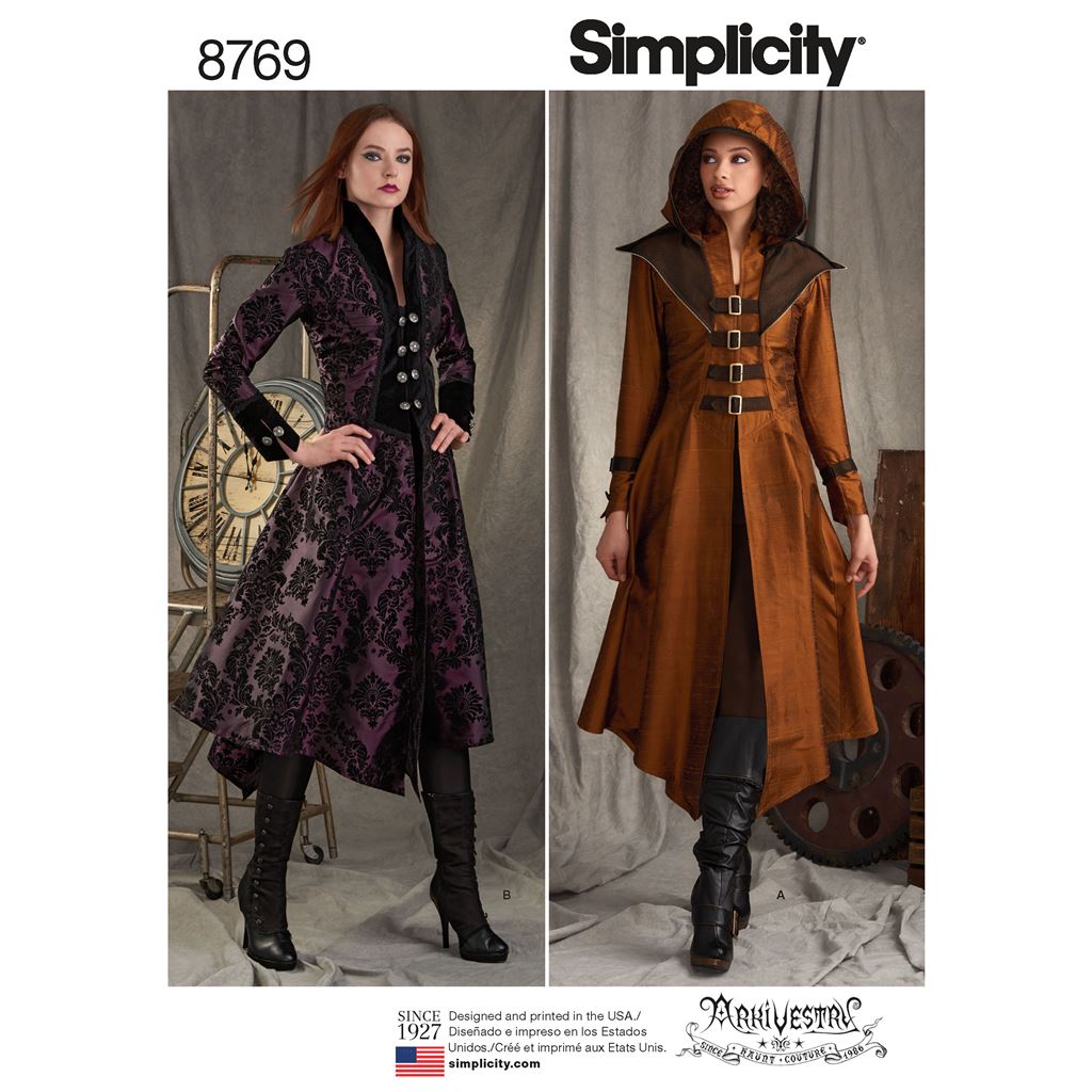 Simplicity Pattern 8769 Womens Costume Coats Image 1 From Patternsandplains.com