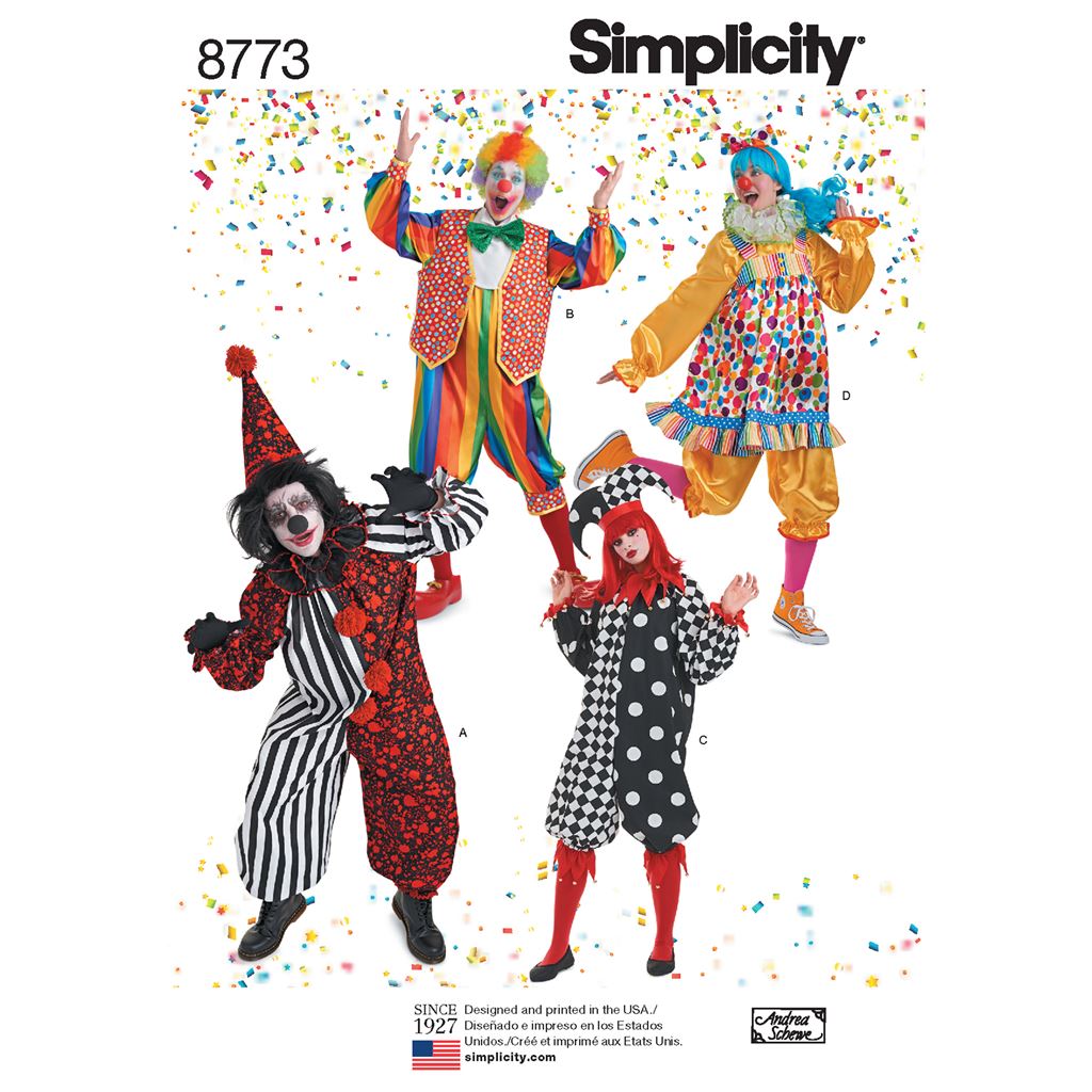 Simplicity Pattern 8773 Womens Mens and Teens Costumes Image 1 From Patternsandplains.com