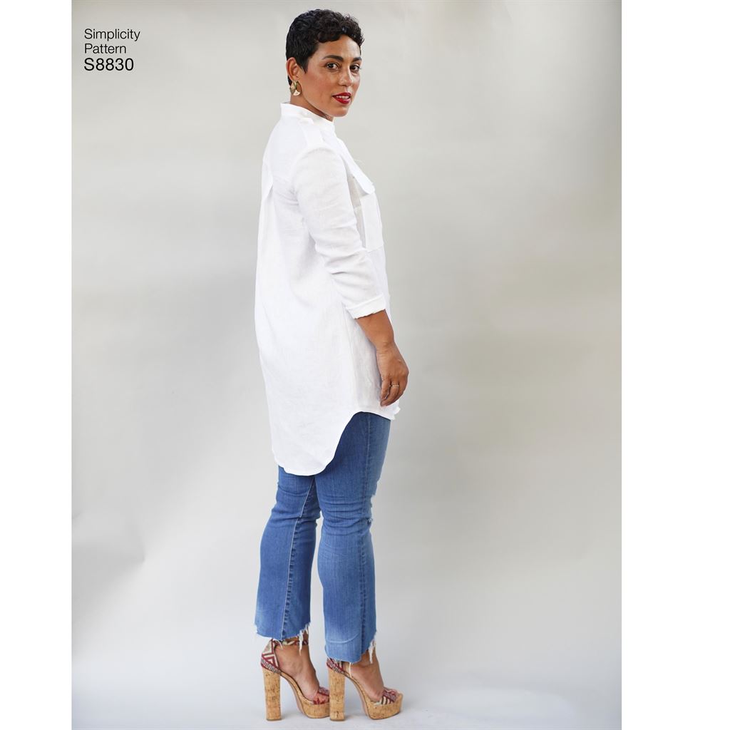 Simplicity Pattern S8830 Mimi G Misses Miss Petite Shirt Dress 8830 Image 3 From Patternsandplains.com