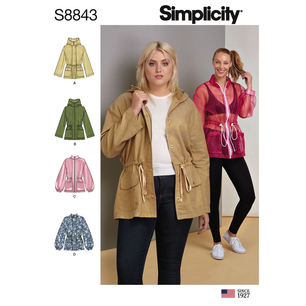 Simplicity Pattern S8843 Misses Anorak Jacket 8843 Image 1 From Patternsandplains.com