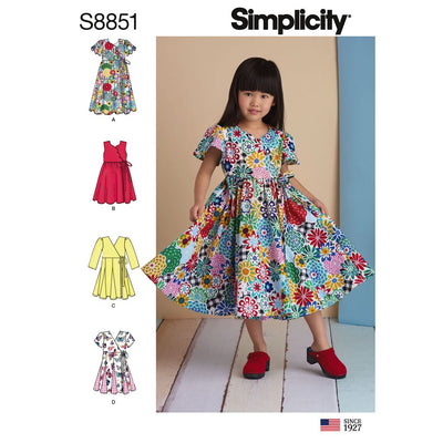 Simplicity Pattern S8851 Childs Dresses 8851 Image 1 From Patternsandplains.com