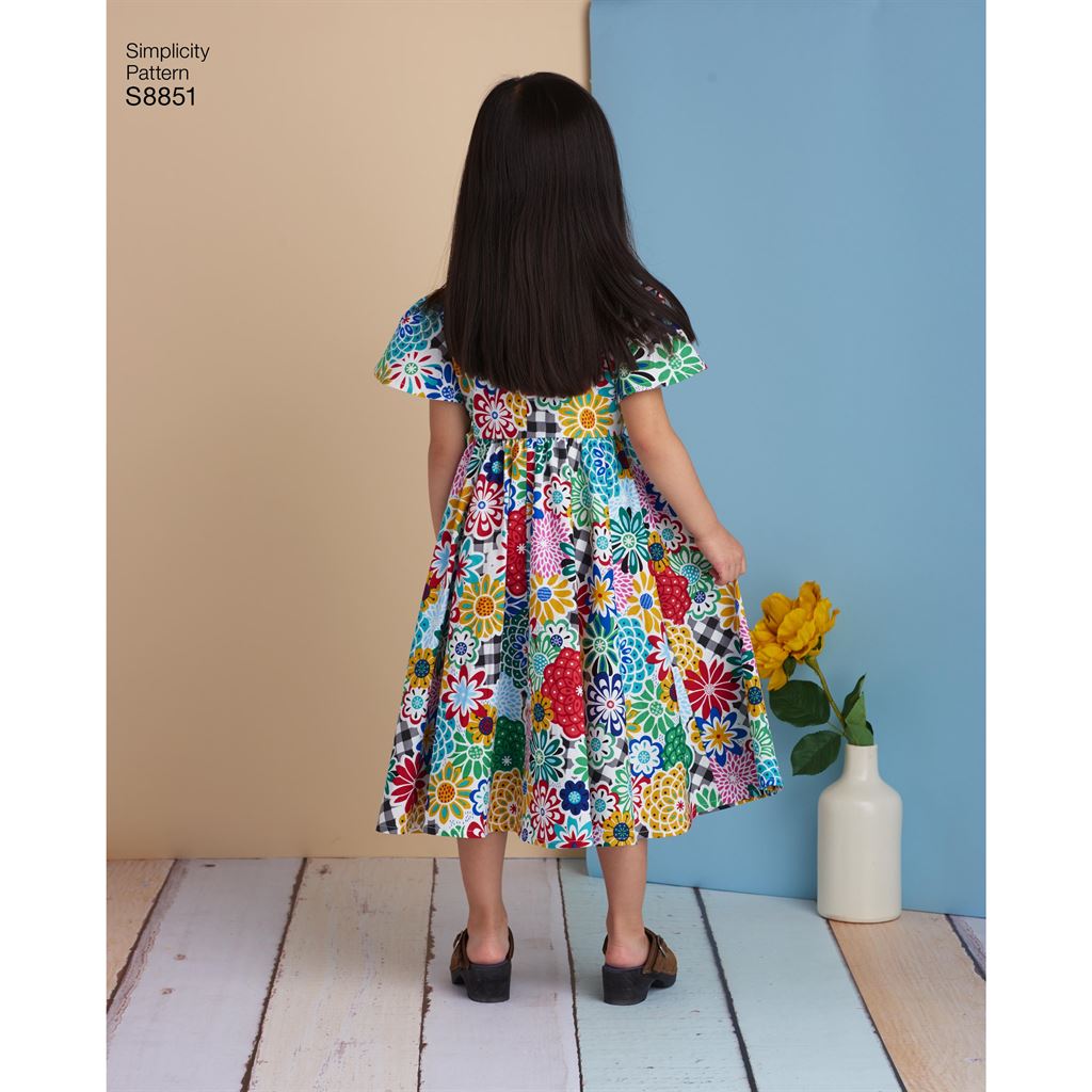 Simplicity Pattern S8851 Childs Dresses 8851 Image 3 From Patternsandplains.com