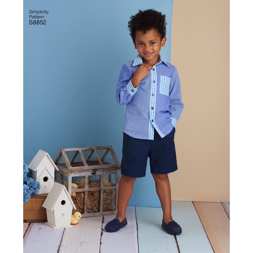 Simplicity Pattern S8852 Childs Dresses and Shirt 8852 Image 3 From Patternsandplains.com