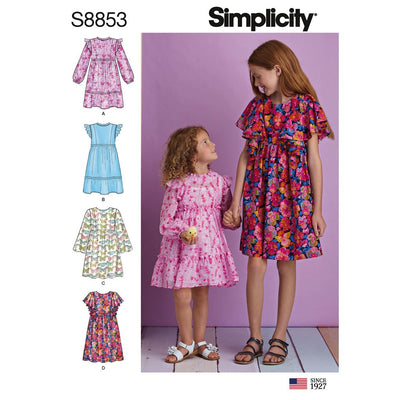 Simplicity Pattern S8853 Childs amd Girls Dress 8853 Image 1 From Patternsandplains.com