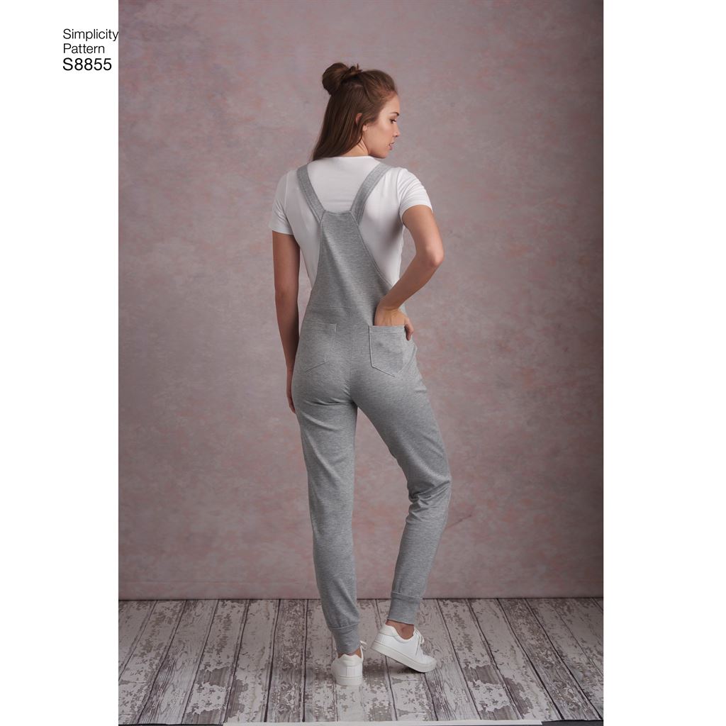 Simplicity Pattern S8855 Misses Knit Overalls 8855 Image 2 From Patternsandplains.com