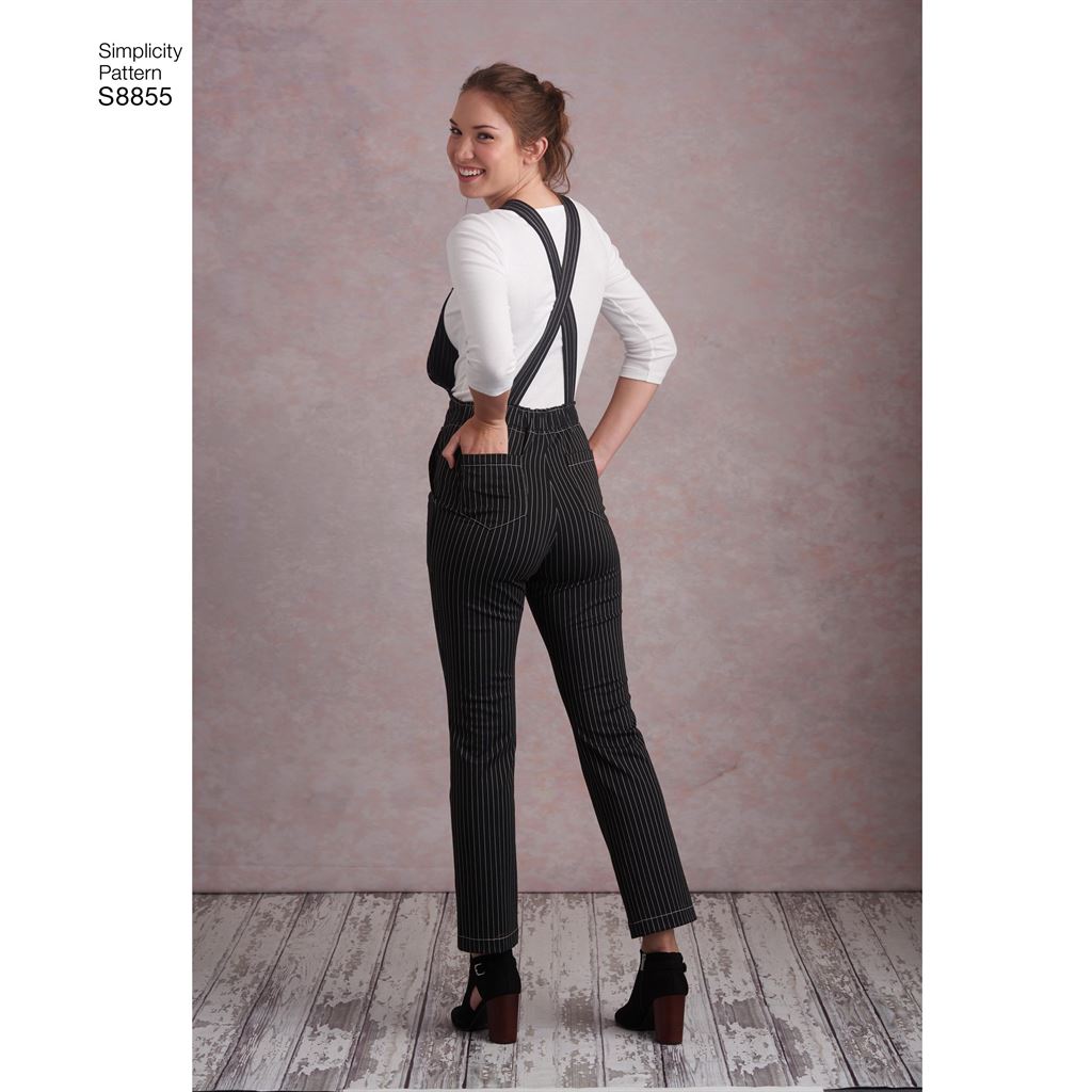 Simplicity Pattern S8855 Misses Knit Overalls 8855 Image 4 From Patternsandplains.com