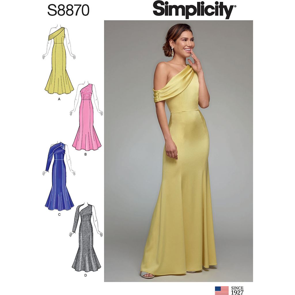 Simplicity Sewing Pattern S8870 Misses Miss Petite Dress 8870 Image 1 From Patternsandplains.com