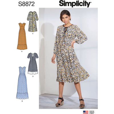 Simplicity Sewing Pattern S8872 Misses Pullover Dress 8872 Image 1 From Patternsandplains.com