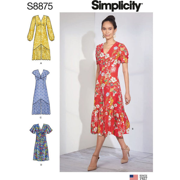 Simplicity Sewing Pattern S8875 Misses' Dresses 8875 - Patterns and Plains
