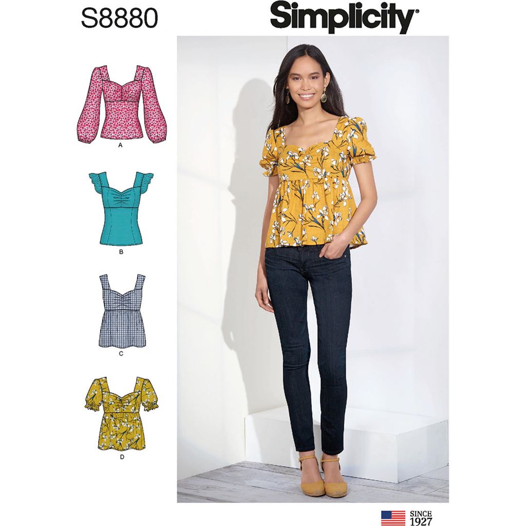 Simplicity Sewing Pattern S8880 Misses Tops 8880 Image 1 From Patternsandplains.com