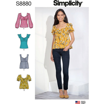 Simplicity Sewing Pattern S8880 Misses Tops 8880 Image 1 From Patternsandplains.com