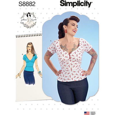 Simplicity Sewing Pattern S8882 Misses Gertie Top 8882 Image 1 From Patternsandplains.com