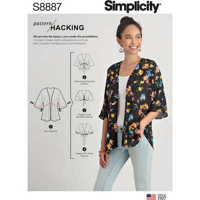 Simplicity Sewing Pattern S8887 Misses Design Hacking Kimono 8887 Image 1 From Patternsandplains.com