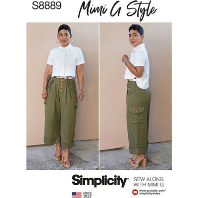 Simplicity Sewing Pattern S8889 Misses Shirt and Wide Leg Pants 8889 Image 1 From Patternsandplains.com