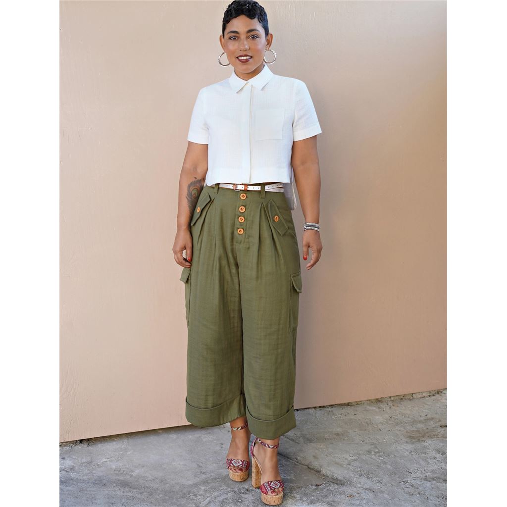 Simplicity Sewing Pattern S8889 Misses Shirt and Wide Leg Pants 8889 Image 3 From Patternsandplains.com