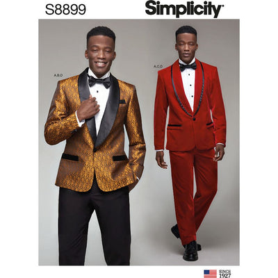 Simplicity Sewing Pattern S8899 Mens Tuxedo Jackets Pants and Bow Tie 8899 Image 1 From Patternsandplains.com