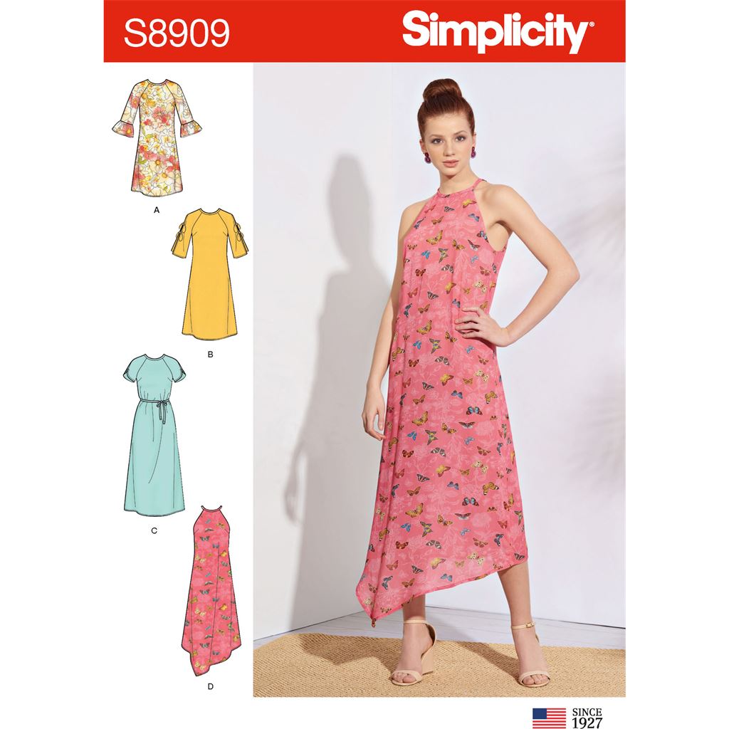 Simplicity Sewing Pattern S8960 Misses Dress Or Tunic, Skirt and