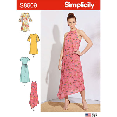 Simplicity Sewing Pattern S8909 Misses Dresses 8909 Image 1 From Patternsandplains.com