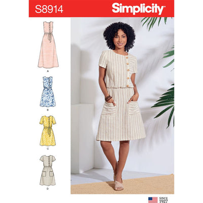 Simplicity Sewing Pattern S8914 Misses Dresses 8914 Image 1 From Patternsandplains.com