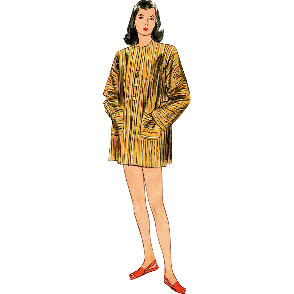 Simplicity Sewing Pattern S8932 Misses Vintage Bikini Top Shorts Wrap Skirt and Coat 8932 Image 5 From Patternsandplains.com