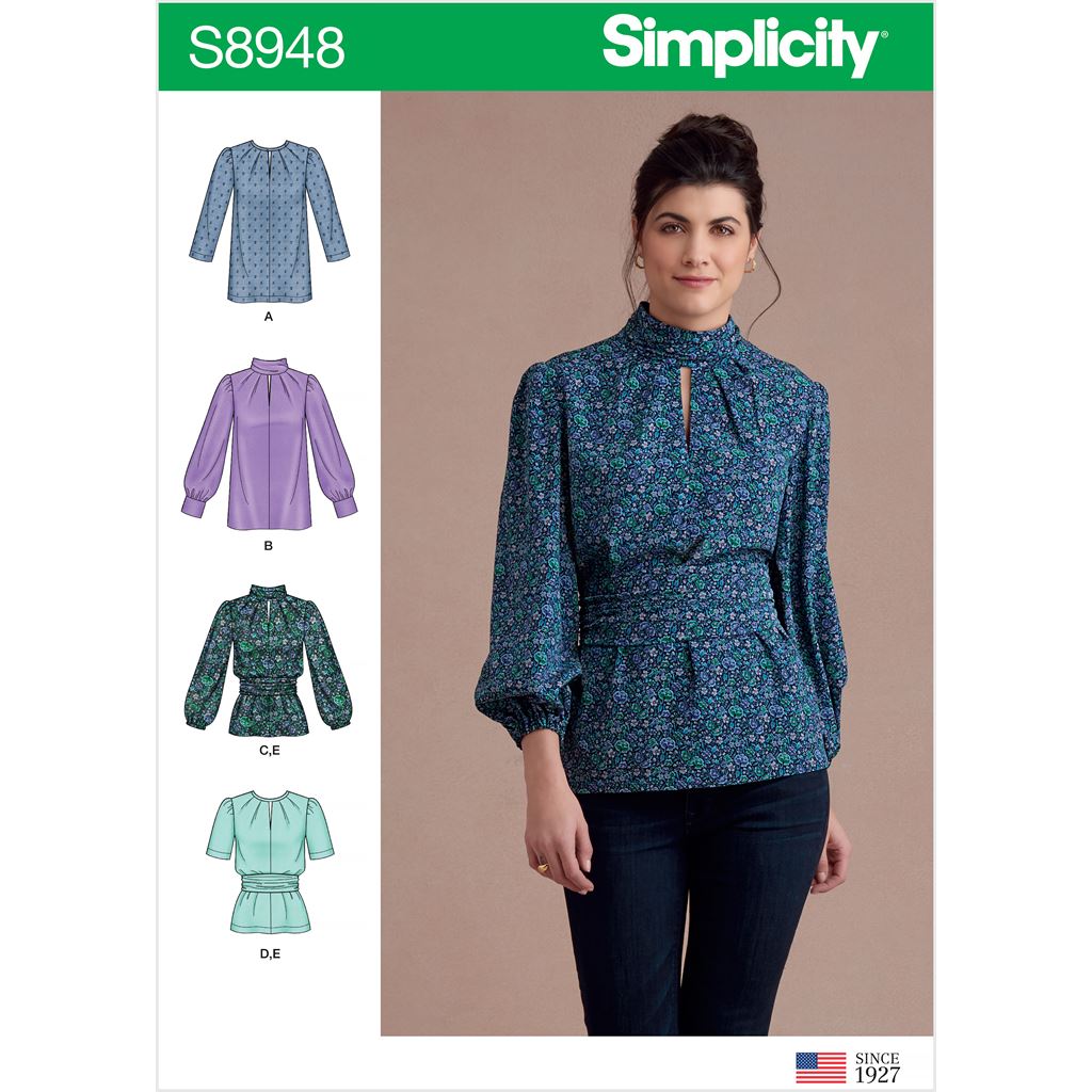 Simplicity Sewing Pattern S8949 Misses' Blouses 8949 - Patterns