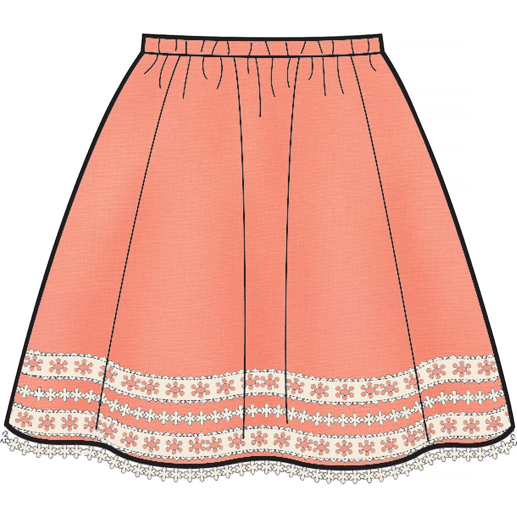 Simplicity Sewing Pattern S8961 Childrens Girls and Dolls Skirts 8961 Image 5 From Patternsandplains.com