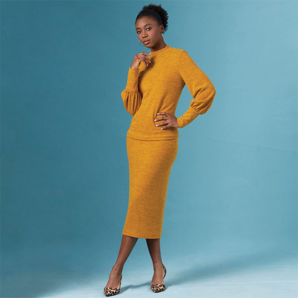 Simplicity Sewing Pattern S8982 Misses' Knit Two Piece Sweater Dress, Tops, Skirts 8982 - Patterns and Plains Simplicity Sewing Pattern S8982 Misses' Knit Two Piece Sweater Dress, Tops, Skirts 8982 - Patterns and Plains