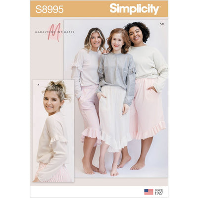 Simplicity Sewing Pattern S8995 Misses Lounge Pants and Knit Lounge Top 8995 Image 1 From Patternsandplains.com