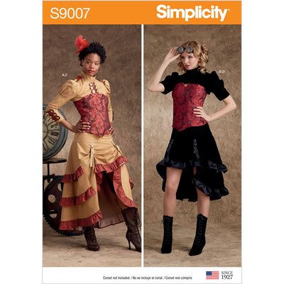 Simplicity Sewing Pattern S9007 Misses Steampunk Costumes 9007 Image 1 From Patternsandplains.com
