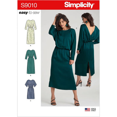 Simplicity Sewing Pattern S9010 Misses Dresses with Length Variation 9010 Image 1 From Patternsandplains.com