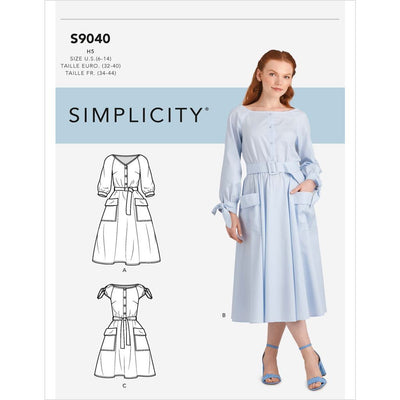 Simplicity Sewing Pattern S9040 Misses Pocket Dress 9040 Image 1 From Patternsandplains.com