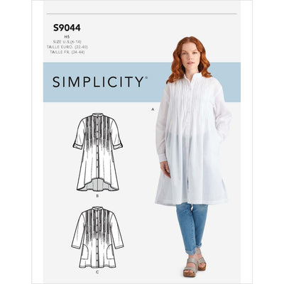 Simplicity Sewing Pattern S9044 Misses Tops With Tucks 9044 Image 1 From Patternsandplains.com