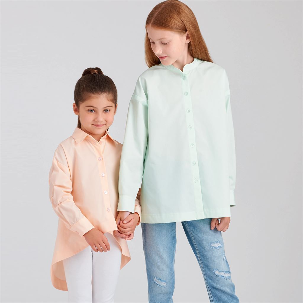 Simplicity Sewing Pattern S9054 Childrens and Girls Oversized Tops 9054 Image 2 From Patternsandplains.com