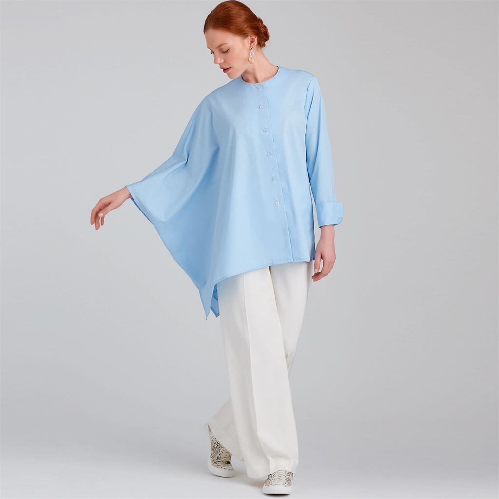 Simplicity Sewing Pattern S9058 Misses Shirt With Drape Variations 9058 Image 3 From Patternsandplains.com